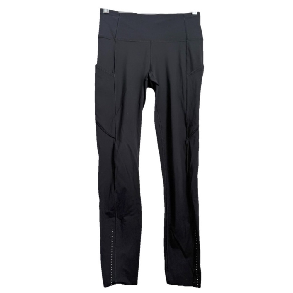 LULULEMON Athletica Fast And Free 7/8 Black Leggings Size 6